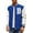 Blue, variant on COOFANDY Varsity Jacket Men Black Letterman Jacket B Bomber Jacket Winter Baseball Wool Jacket