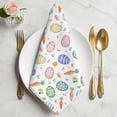 thumbnail image 2 of Easter Eggs Cloth Napkins, Spring Carrots Botanical Flowers Butterfly Washable and Reusable Dinner Napkins Set of 4, Table Napkin for Kitchen Party Birthday Wedding Hotel Housewarming 20"x20", 2 of 9