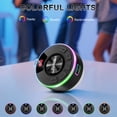 thumbnail image 4 of Tukio Bluetooth Speaker, IPX7 Waterproof Shower Speaker with Suction Cup, Mini Portable Speaker, 12H Playtime, Bluetooth 5.4, 360° Sound, RGB LED, Hands-Free Calls, Outdoor Pool Beach Gifts, Black, 4 of 10
