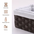 thumbnail image 3 of Chicgrowth Wicker Basket Woven Bin Brown Storage Organizing With Liner Set Of 4, 3 of 7