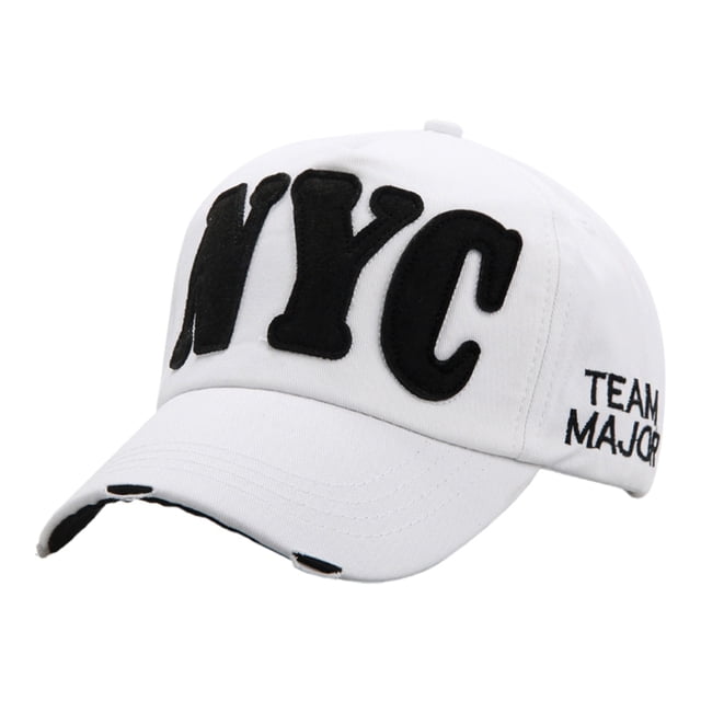Gorra de béisbol unisex con letras NYC: gorra ajustable para deportes de primavera-verano y ropa informal