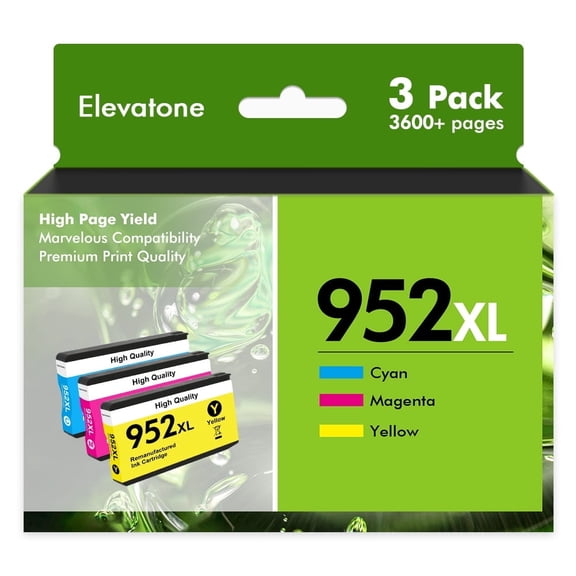 952XL 952 XL Ink Cartridges Compatible for 952 952XL Color Ink for OfficeJet Pro 8710 7740 8720 8210 8715 8702 7720 8730 8740 8216 8725 8700 (3 Pack, Cyan, Magenta, Yellow)