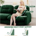 thumbnail image 5 of Modular Sectional Sofa with Ottoman, Green Chenille Fabric, Tufted Backrest, High-Resilience Foam for Living Room and Apartment, 5 of 6