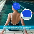 thumbnail image 6 of CxhicLuv Silicone Swim Cap, 8.7×7.5×0.4 Inch, High-Elastic, Waterproof, Anti-Slip, Perfect for Swimming Pools, Beaches, Silica Gel & Breathable, Suitable for Men, Women, Blue, 6 of 6