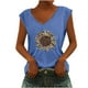 thumbnail image 1 of Camiseta sin mangas con cuello en V y estampado informal a la moda para mujer Pompotops  lopia998156, 1 of 5