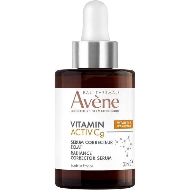 AVENE Vitamin Activ Cg Sérum Corrector, Niacinamida, Vitamina Cg y Bakuchiol, Luminosidad, 30 ml