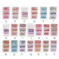 thumbnail image 2 of QualitChoice 1 Set French Tip Press on Nails Gradient Extra Long Tips Removable Wraps Full Cover Ballerina Salon Manicure Kit Type 7 2g glue,24Pcs jelly 1Set, 2 of 6