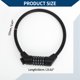 thumbnail image 4 of Candado de bicicleta de espiral de 5 dígitos reiniciable Unique Bargains, candado de cable de bicicleta de acero ABS de 60 cm negro 1 pc, 4 of 6