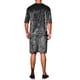 thumbnail image 3 of INSPIRAR CHIC Conjunto de camiseta de manga corta y pantalones cortos de verano para hombres en terciopelo M Negro, 3 of 6