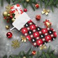 thumbnail image 6 of Coolnut 2 PSC Christmas Stockings Buffalo Plaid Geometric, 17.7" Xmas Fireplace Santa Socks Christmas Tree Hanging Stockings Decoration for Christmas Holiday Xmas Gift, 6 of 6