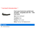 thumbnail image 2 of Front Lower Control Arm and Ball Joint Assembly - Compatible with 1961 - 1965 Ford Falcon 1962 1963 1964, 2 of 2