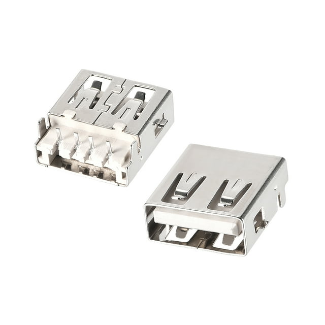 Uxcell 4-Pin DIP 90 Grados Ángulo Derecho 2.0 Tipo A Hembra Socket PCB 10 Contar