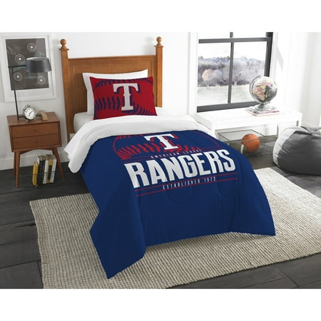 MLB Texas Rangers Northwest Grandslam Twin Comforter Set