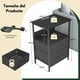 thumbnail image 2 of Mesa Auxiliar con Puerto USB FurnitureR Marron Moderno, 2 of 6