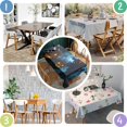 thumbnail image 5 of Halloween Scarecrow and Pumpkins At Night Rectangle Tablecloth 60"x120",Waterproof Polyester Rectangle Table Cloth, Wipeable Spillproof Polyester Tablecloth for Dining, Camping, Indoor and Outdoor, 5 of 6