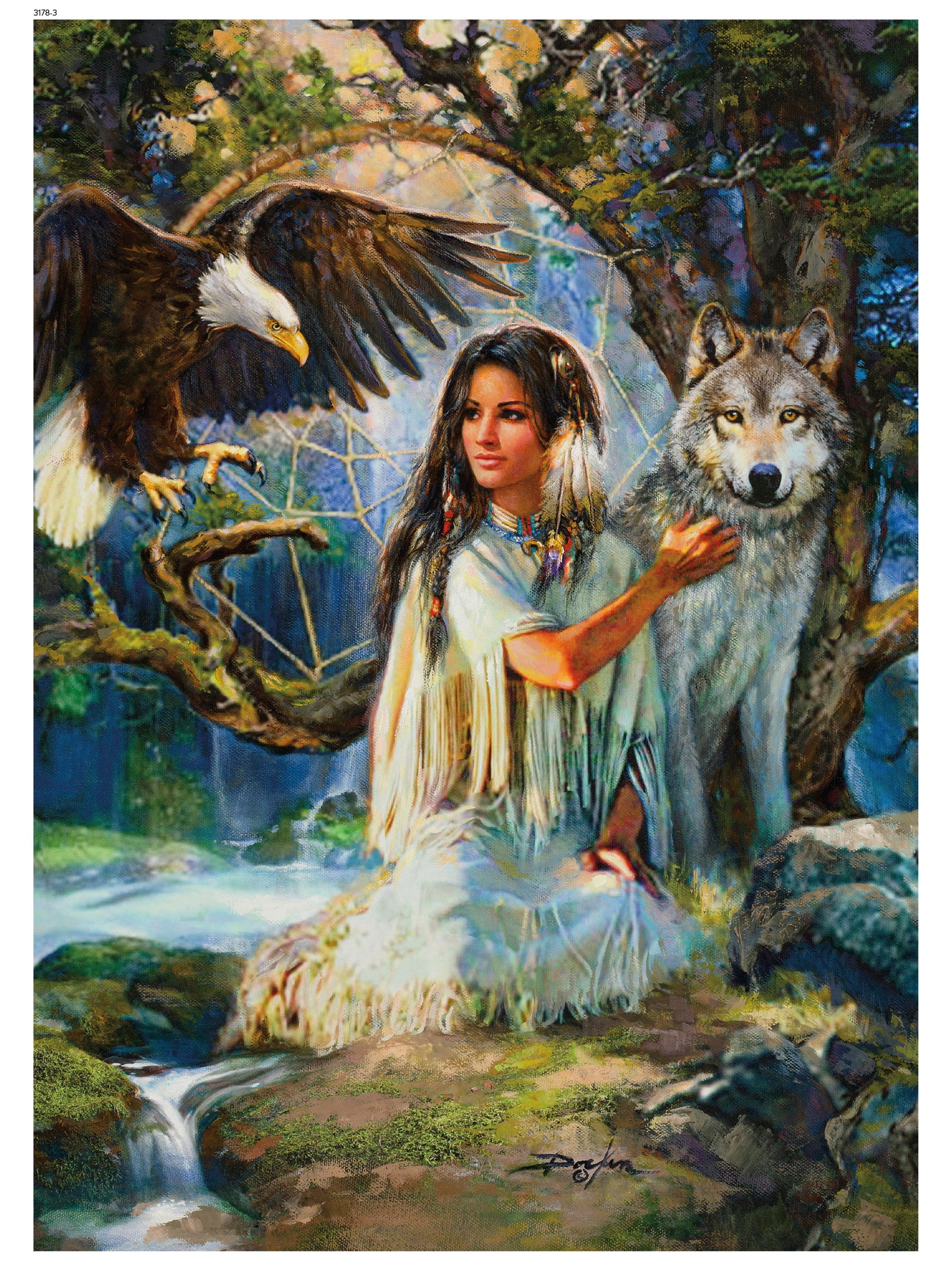 Ceaco 1000-Piece Native American Mystic Garden Interlocking Jigsaw Puzzle