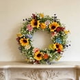 thumbnail image 5 of EGYMEN Spring Wreath, Artificial Sunflower Wreath for Front Door, Decorative Floral Wreath for Home, Cheerful Seasonal Wreath for Indoor and Outdoor Decor, 5 of 7