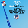 thumbnail image 2 of Louisville Slugger Blue Plastic Bat with Ball, 34", Outdoor Baseball Play Set, 2 of 4