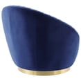 thumbnail image 4 of Modway Whirr Tufted Performance Velvet Swivel Chair in Gold Navy, 4 of 7
