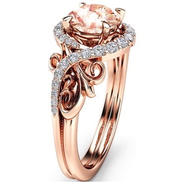 Morganite Unique Gemstone Engagement Ring