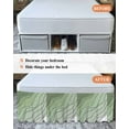 thumbnail image 7 of Sage Green Ombre Wrap Around Bed Skirts for Queen Bed 16" Drop,Bed Skirt with Adjustable Elastic Belt Dust Ruffle Bed Valance for Bedroom Modern Geometric Abstract Art Aesthetics Bed Frame Cover, 7 of 7
