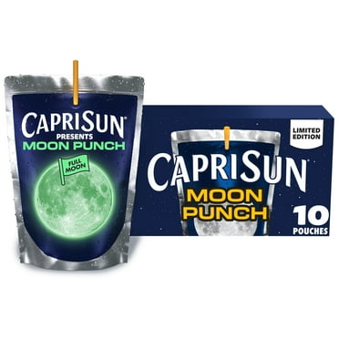 Capri Sun Moon Punch Wild Cherry Flavored Juice Drink Blend from concentrate with other natural flavor 10 ct Box, 6 fl oz Pouches