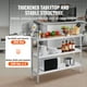 thumbnail image 5 of Mesa de preparación de alimentos de acero inoxidable VEVOR, 14 x 48 x 34 pulgadas, mesa de trabajo de cocina comercial, con 2 estantes inferiores ajustables, mesa de preparación resistente, 5 of 9
