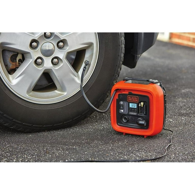 BLACK+DECKER Cordless Tire Inflator, Multi-purpose, Portable, 12V with  Fully Automatic 15 Amp 12V Bench Battery Charger/Maintainer (BDINF12C &  BC15BD)