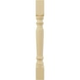 thumbnail image 2 of Ekena Millwork 3 3/4"W x 3 3/4"D x 35 1/2"H Legacy Tapered Cabinet Column (Top Block: 6 7/8", Bottom Block: 6 7/8"), Alder, 2 of 7