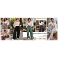 thumbnail image 6 of Fantaslook Womens Wide Leg Pants Casual Lounge Pull on Pant Soft Stretchy Trousers with Pockets for Daily Work Travel, 6 of 9