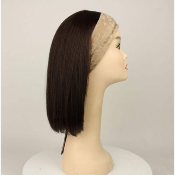 European Human Hair Freeda Wig Avalon Fall Dark Brown With Reddish Highlights Size X-L