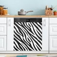 thumbnail image 5 of Coolnut Zebra Dishwasher Magnet Cover, Magnetic Refrigerator Panel Decal Wash Machine Front Door Decorative Cover for Home Kitchen Farmhouse Decor, 23"x 26", 5 of 6
