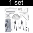thumbnail image 3 of 10 Pcs Maths Sets for Secondary School - Protractor and Compass Set Geometry Sets, 3 of 5