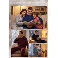 thumbnail image 7 of VUICANODON Men's Warm Fleece Hoodie Pajama Set Loose Loungewear For Men, 7 of 7