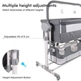 thumbnail image 6 of Sunny Babe Baby Bassinet, Rocking Baby Bassinet with Remote Control, Portable Bedside Bassinet with Storage Basket, Adjustable Bassinetfor Newborn Infant(Black), 6 of 8