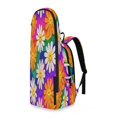 thumbnail image 2 of 2 Racquet Holder Tennis Backpack Tennis Racket Covers Gym Bags Rainbow Daisy Flowers, 2 of 8
