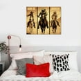 thumbnail image 4 of Western Cowboy Wall Art Rustic Cowboys Pictures Wall Decor Vintage Cowboy Horse Canvas Prints Inspirational Quotes Painting Modern Artwork Home Decoration for Bathroom Bedroom L20x16in, 4 of 4