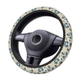thumbnail image 6 of Lsque Animals Driving Police Car Ultra Soft Car Steering Wheel Cover for Women, Standard 15 inch Size for Truck Van SUV Auto, 6 of 8