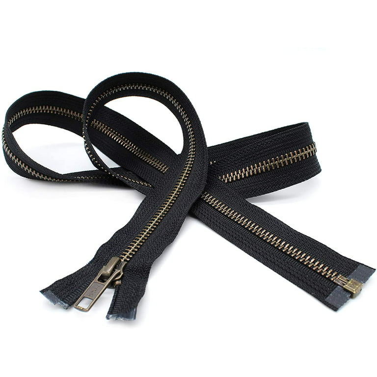 #5 Black, YKK Metal Chain Zipper Tape with Brass Teeth, #5M-BLK-B