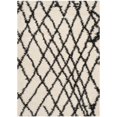 thumbnail image 5 of SAFAVIEH Belize Katriona Abstract Plush Shag Area Rug, Ivory/Charcoal, 8'6" x 12', 5 of 6