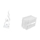 thumbnail image 5 of Escultura moderna de llama de resina y dispensador de toallas de papel acrílico para oficina, patio, estantería y caja de almacenamiento de pared., 5 of 8