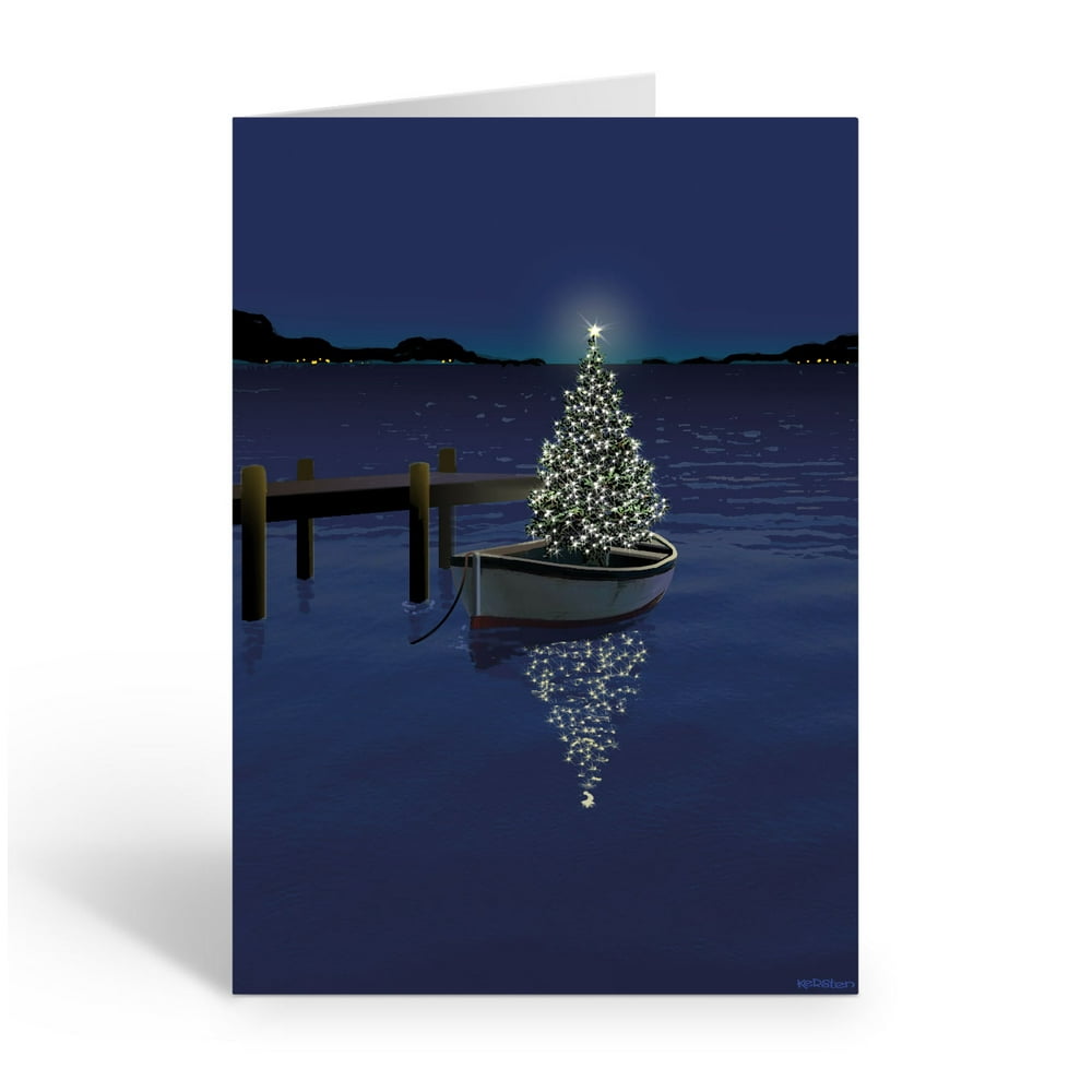 Boating Christmas Cards Christmas Tree Boat Christmas Card 18 Boat