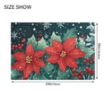thumbnail image 4 of Yayeee Bath Rug for Bathroom Floor Non Slip Rectangle Fluffy Soft Absorbent Mat, 16"x24", Christmas Poinsettia, 4 of 7