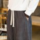 thumbnail image 5 of Pantalones largos para hombre, casuales, de moda, para vacaciones, lisos, casuales, con cintura elástica y bolsillos., 5 of 9