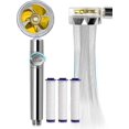 thumbnail image 1 of Handheld Turbo Shower Head Jet Shower Head Kit with 3 Filter Cartridges (yellow), 1 of 5