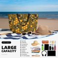 thumbnail image 5 of Wukai Bees and Honeycombs Print Zipper Bag,large Beach Tote Bag,Waterproof Sandproof Bag,Grocery and Picnic Tote Travel Bag, 5 of 5