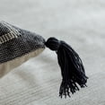 thumbnail image 4 of 16" Handwoven Cotton Throw Pillow Cover with Tribal Aztec Design and Tassel Corners, 4 of 6