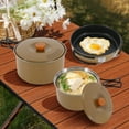 thumbnail image 2 of Wildnix Portable Camping Cookware Set, 304 Stainless Steel, Includes 2L Pot, 1.4L Pot, and Frying Pan, Compact, Lightweight, and Easy to Carry, 2 of 6
