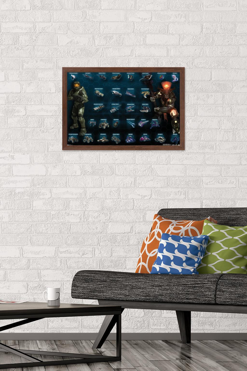 Halo 3 - Chart - Whole Wall Poster, 14.725" x 22.375", Framed