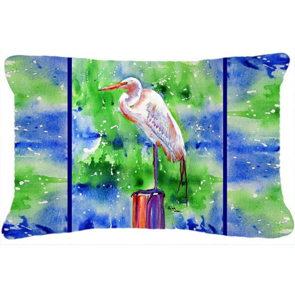 12 x 16 In. Egret Indoor & Outdoor Fabric Decorative Pillow